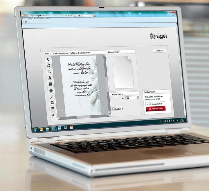 Actual product image Sigel Christmas Paper A4 DP132 Modern Christmas 100 sheets (100 pcs.)