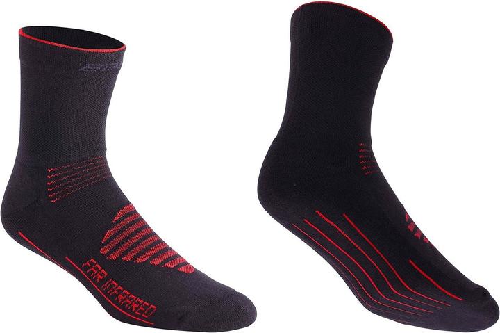 Produktbild BBB Wintersocke FIRFeet schwarz-rot 44-47 (44 - 47)