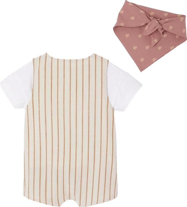 Actual product image Vertbaudet Baby-Set: T-Shirt, Halstuch & Kurzoverall (92)