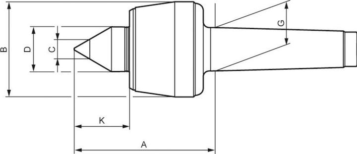 Actual product image Röhm Centre punch centre centre HM size 104 MK 3