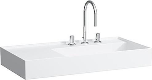 Produktbild Laufen Waschtisch KARTELL 900x460mm Abl. li o ÜL o Hahnloch weiss (460 mm, 900 mm)