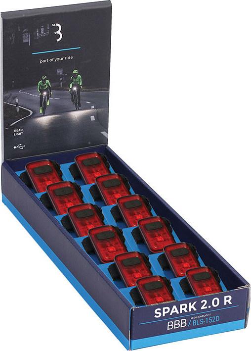 Image du produit BBB Lumière Spark 2.0 arrière avec USB / batterie rechargeable (20 lm)