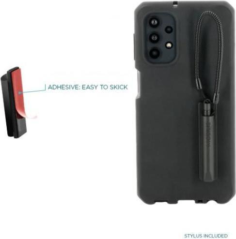 Actual product image Mobilis Pack of 10 Adhesive Stylus Holder - Black + retractable cap