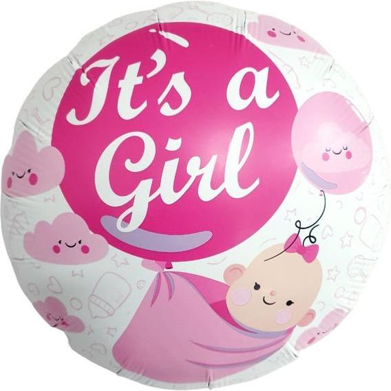 MICA Festival Folienballon - It's a girl! - ø ca. 45 cm