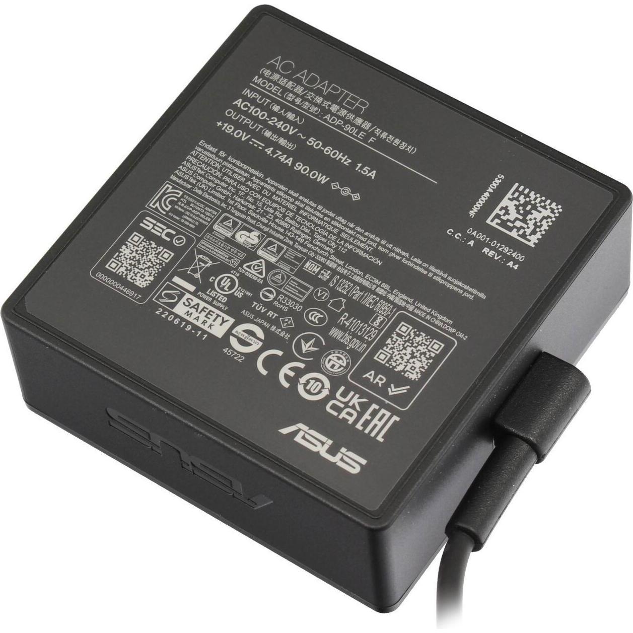 ASUS UX90W-01 Square (90 W), Notebook Netzteil, Schwarz