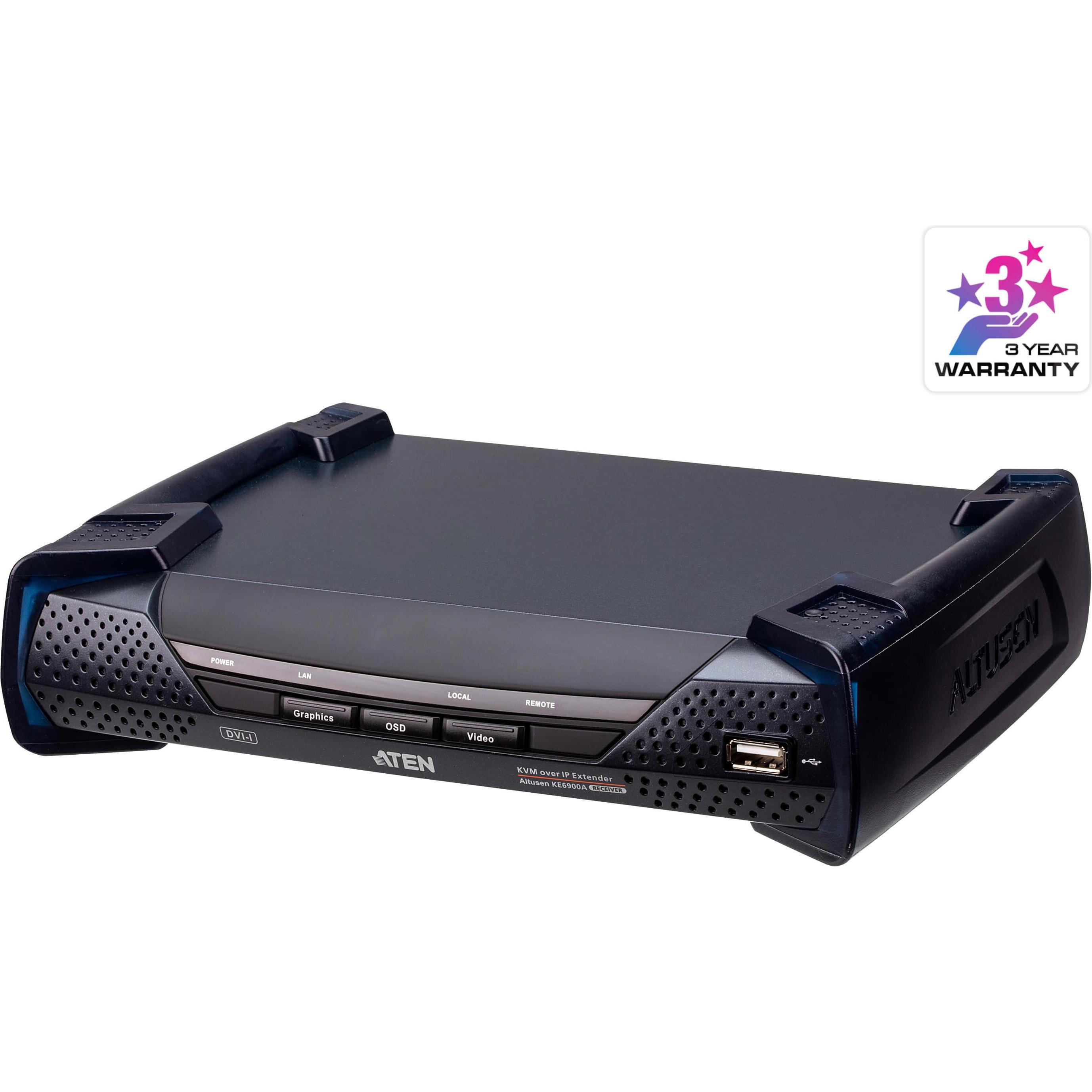Aten KVM-Extender, DVI, KVM Switch, Schwarz