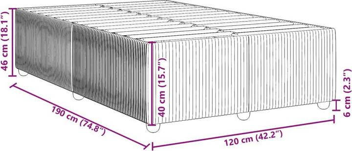 Actual product image vidaXL Bettgestell (120 x 190 cm)