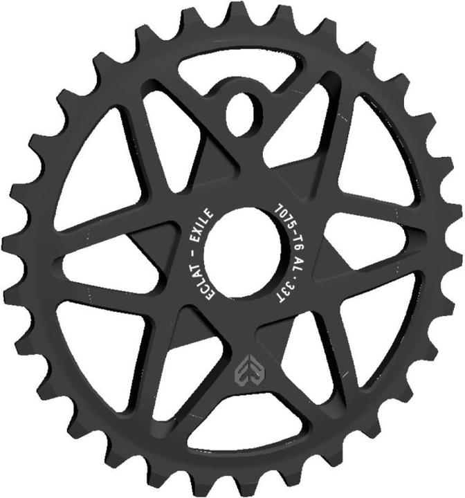 Actual product image Eclat EXILE sprocket, 25t, bolt drive, black (25)