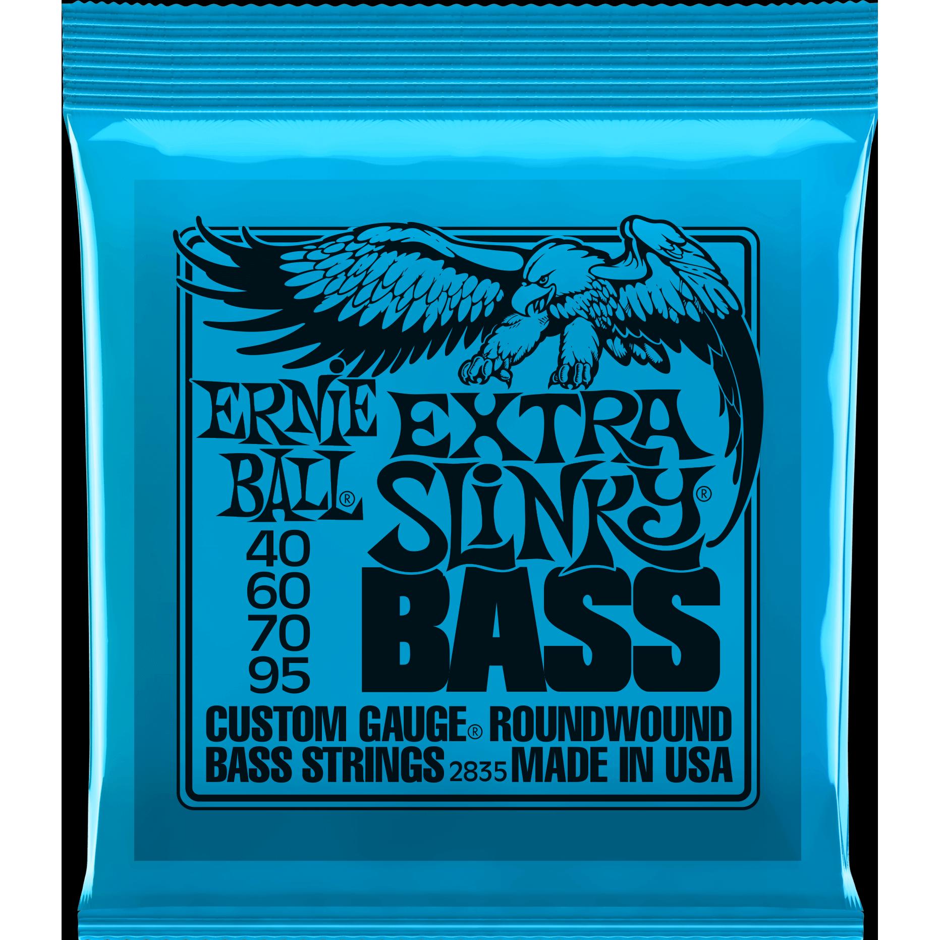 Ernie Ball Extra Slinky (4 x, E-Bass, 0.10"), Saiten