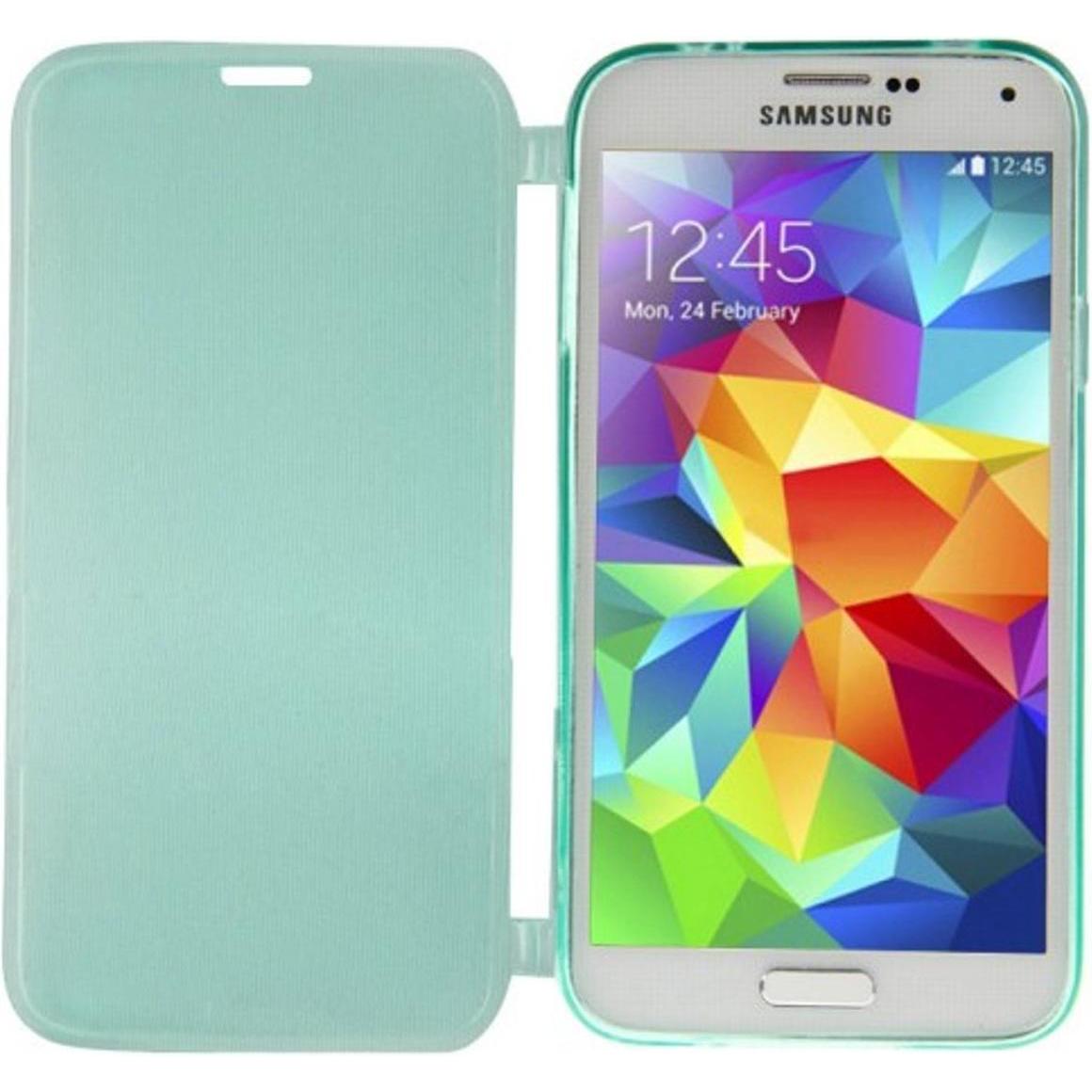 Thumbnail - König Design Handyhülle Flip Quer für Handy Samsung Galaxy S5 / S5 Neo Türkis (Samsung Galaxy S5 Neo, Samsung Galaxy S5)...
