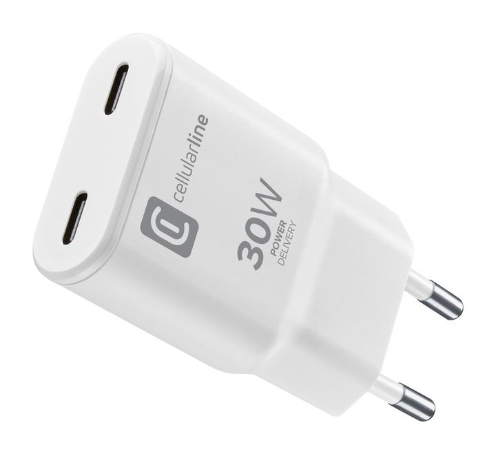 Cellularline USB-C Duo GaN Reiselader 30W (30 W)