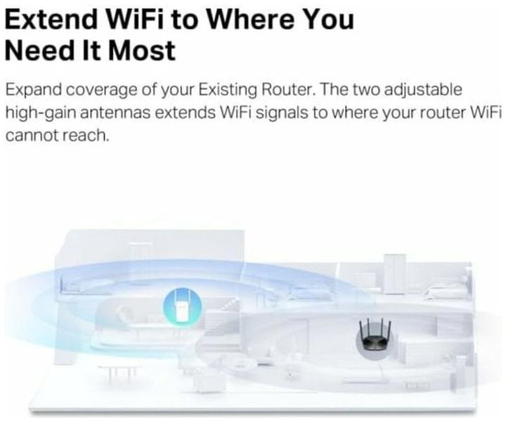 Actual product image Mercusys AX1500 Wi-Fi 6 Range Extender