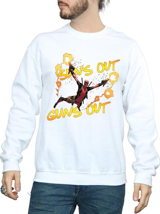 Actual product image Mens Deadpool Sun's Out Guns Out Sweatshirt (M)