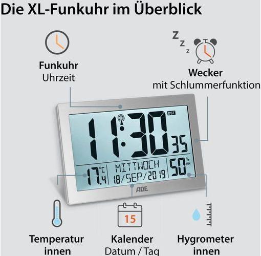 Actual product image ADE Radio controlled wall clock