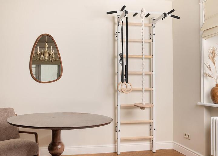 Immagine prodotto BenchK Barre a muro 222 con barra multi pull-up, corda e anelli