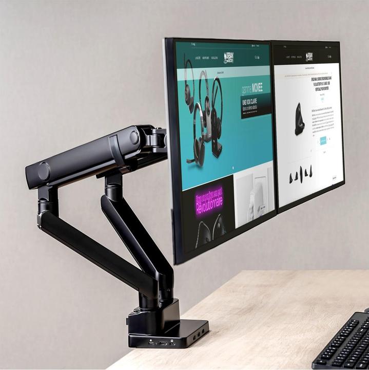 Produktbild Urban Factory Dual Spring Monitor Arm 8 In 1 Built-In USB-C Docking Statio (32.01")