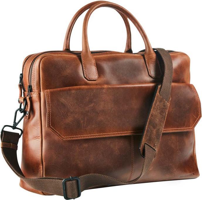 Maverick lederen business tas met latopvak 15.6inc (15.60")