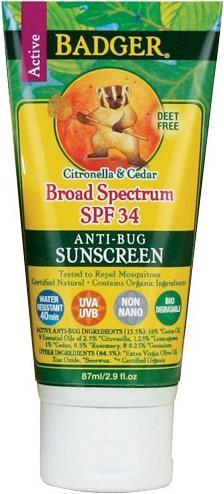 Image du produit Badger Bug Repellent Sunscreen! (Crème solaire, 85 ml)