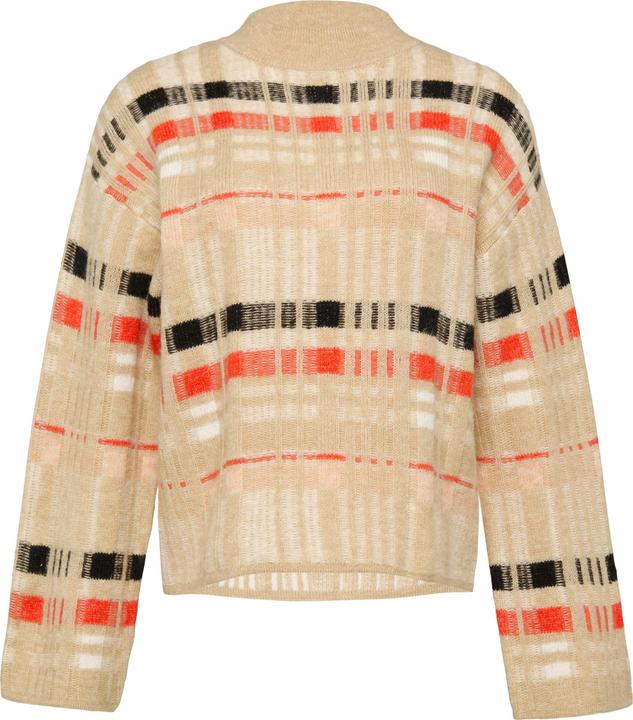 Produktbild S.Oliver Strickpullover Karierter Strickpullover mit weitem Ärmel (38)