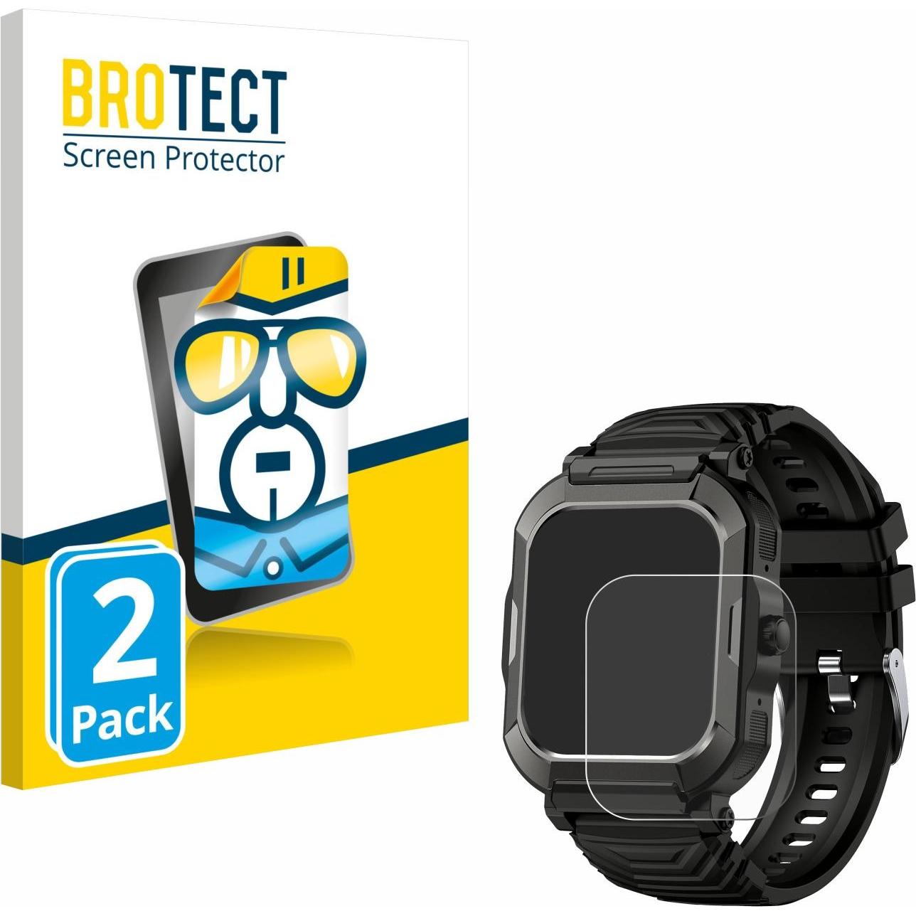 BROTECT Pellicola Trasparente, Pellicola protettiva per smartwatch, Trasparente