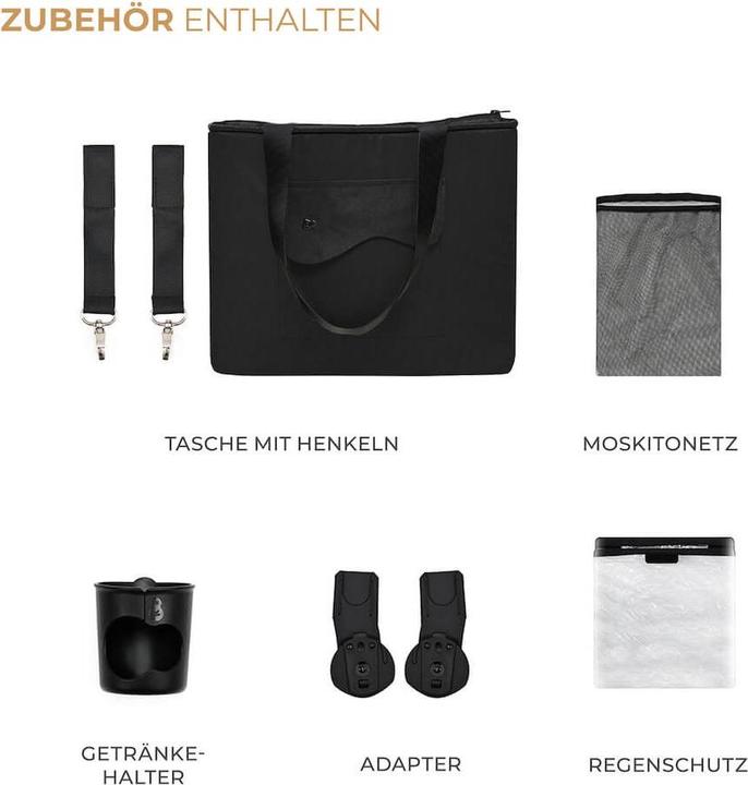 Actual product image KinderKraft YOXI 2in1 pure black pushchair