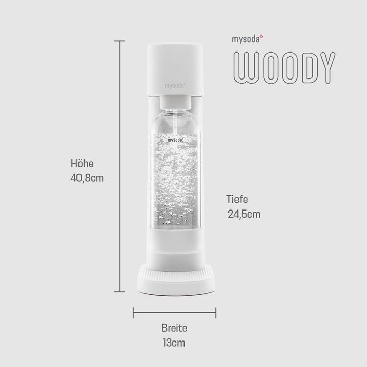 Actual product image Mysoda Woody WD002F-WE Wassersprudler, ohne CO2-Zylinder