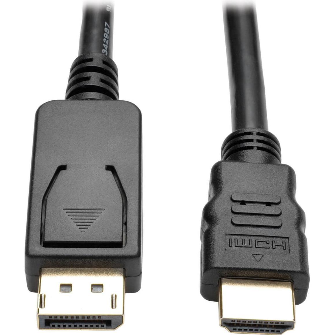 Eaton DisplayPort 1.2 to HDMI Adapter Cable DP with Latches to HDMI M/M 4K 6ft. 1.8m (1.83 m, DisplayPort, HDMI), Video ...