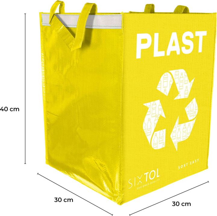 Produktbild Sixtol Sortierte Mülltüte SORT EASY PLASTIC, 30x30x40cm, 36l (36 l)
