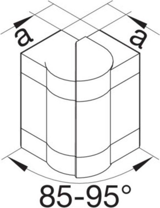 Produktbild Hager BR651303H9016 Ausseneck einstellbar zu BR/A/S 68x130mm (2.10 cm)
