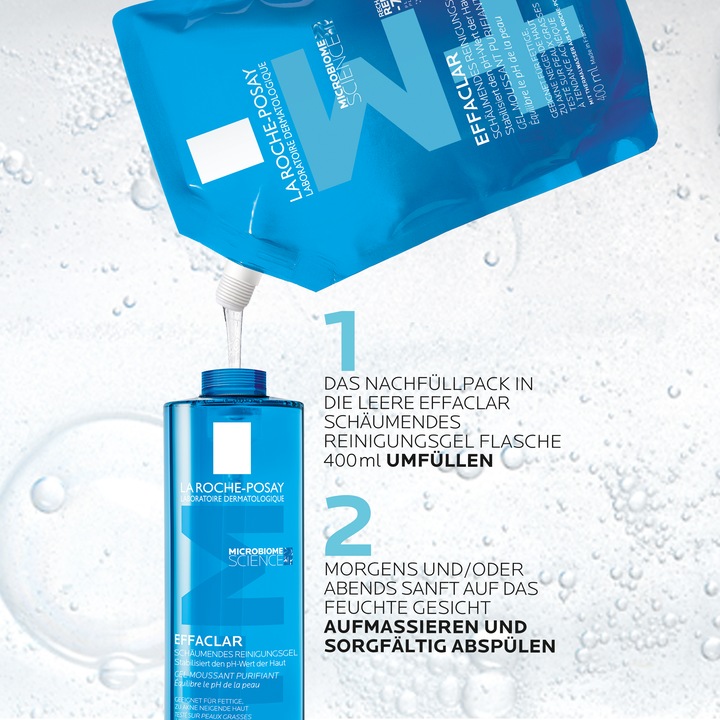 Produktbild La Roche Posay Effaclar Schäumendes Reinigungsgel für zu Akne neigende und fettige Haut (Gel, 400 ml)
