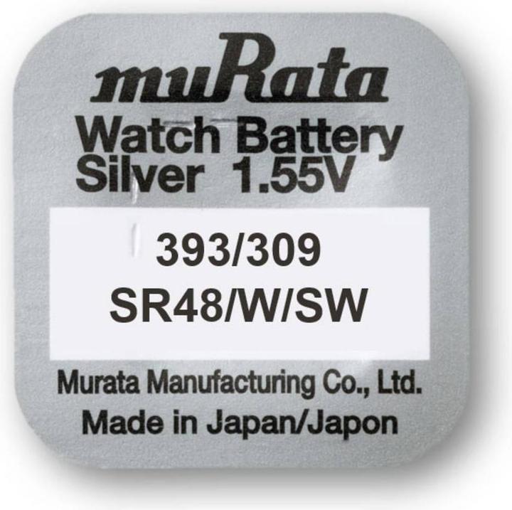 Immagine prodotto Murata Pila a bottone ossido di argento n 393 (10 pz., SR48, 75 mAh)