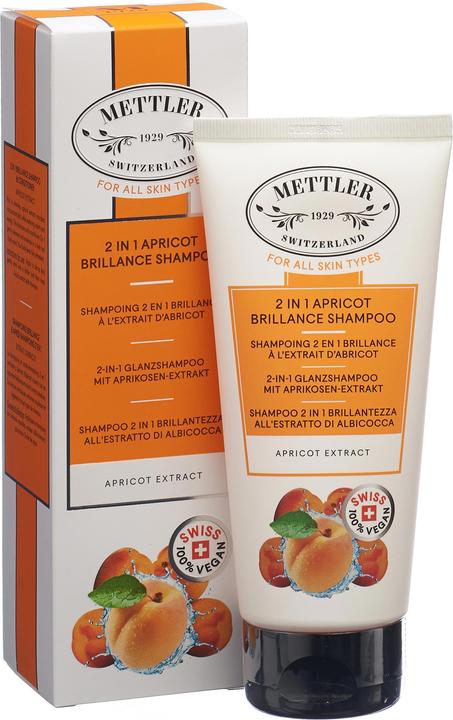 Produktbild Mettler1929 2-In-1 Glanzshampoo mit Aprikosen-Extrakt (200 ml, Flüssiges Shampoo)