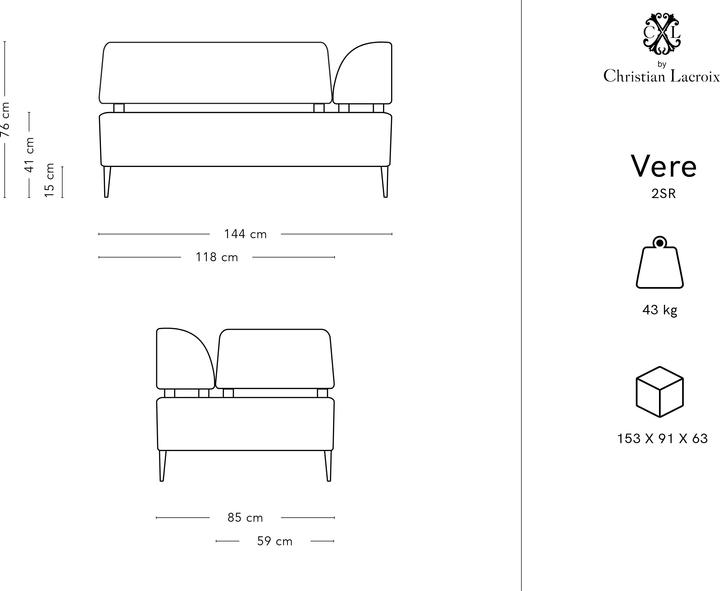 Actual product image CXL by Christian Lacroix Vere (2 person sofa, Modular sofa)