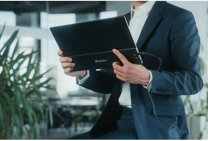 Actual product image Verbatim PMT-15 4K Portable Touchscreen Monitor 15.6" 4K Ultra HD Metal Housing (3840 x 2160 Pixels, 15.60")