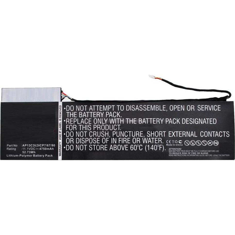 CoreParts Laptop Battery for Acer (1 Zellen, 4750 mAh), Notebook Akku, Schwarz