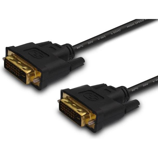 Savio CL-53 DVI-Kabel DVI-D (3 m, DVI), Video Kabel