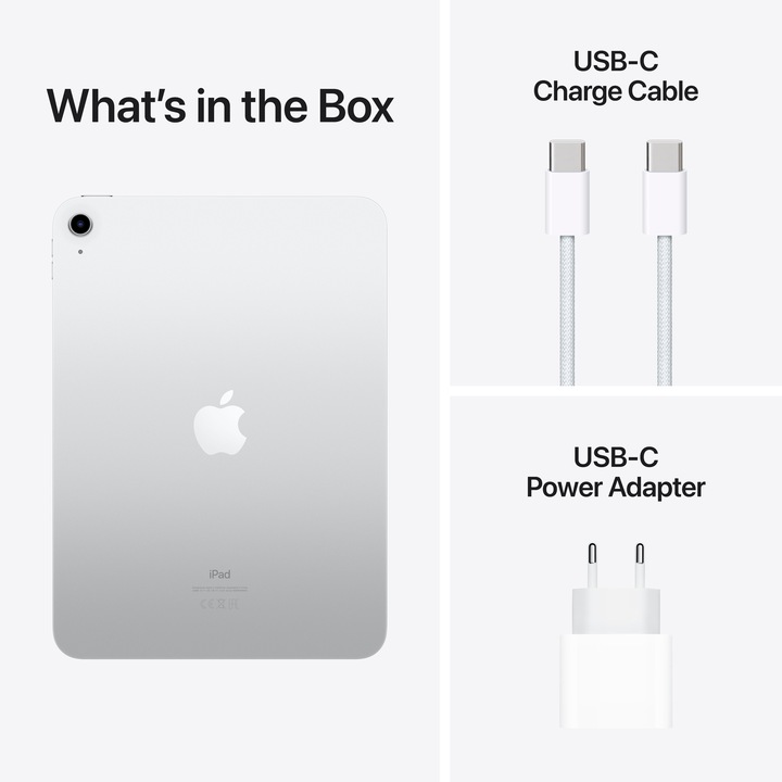 Produktbild Apple iPad 2022 (10. Gen) inkl. Poweradapter (nur WLAN, 10.90", 64 GB, Silver)