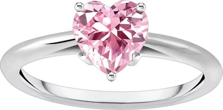 Immagine prodotto Thomas Sabo Anello con pietra rosa a forma di cuore (54, 925 Argento)
