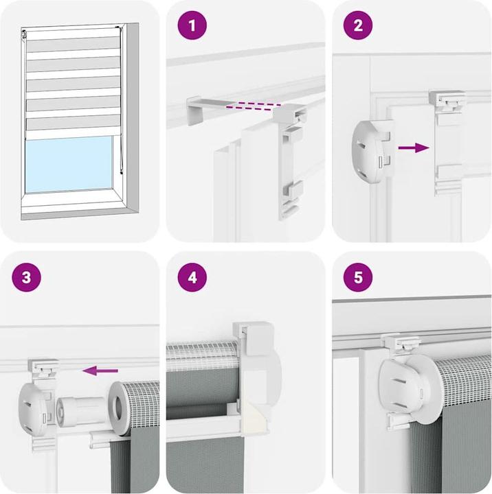 Produktbild vidaXL Zebra-Jalousie (145 x 150 cm)