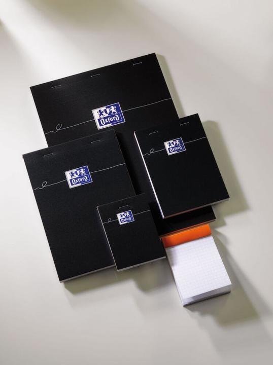 Actual product image Oxford Notepad, DIN A4, squared, 80 sheets, grey (A4, Checked, No binding)