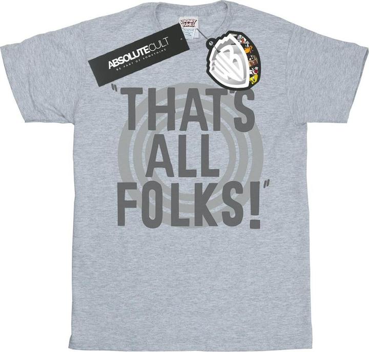 Produktbild Looney Tunes That's All Folks Text TShirt (S)