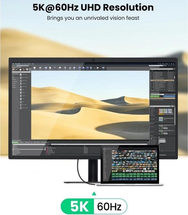 Actual product image Ugreen Thunderbolt 3 USB-C cable (0.50 m, USB 3.1, 100 W)