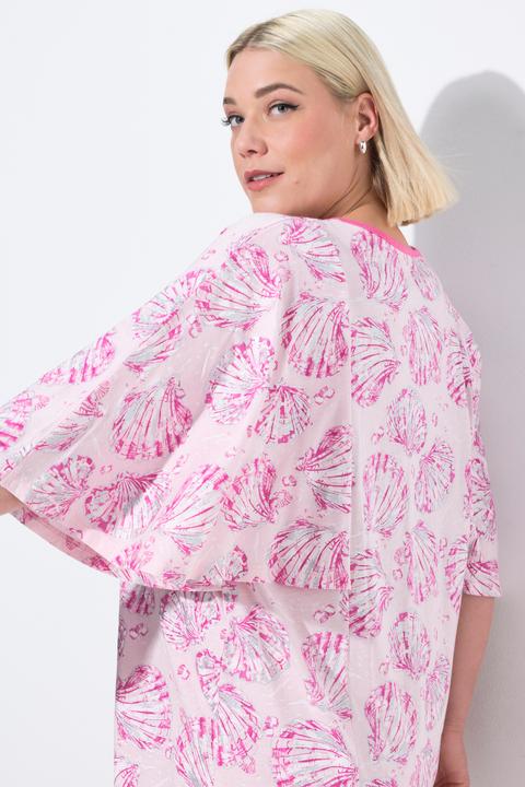 Actual product image Ulla Popken 2 Pack of Sleep Tees- Seashell Print (46, 48)