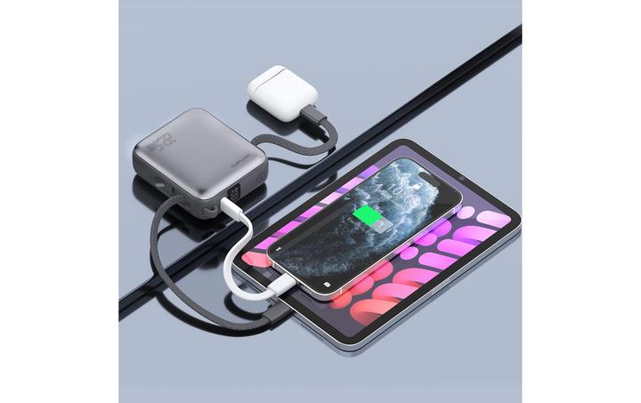 Produktbild 4smarts Powerbank Pocket Dual Cord (10000 mAh, 22.50 W, 38.50 Wh)