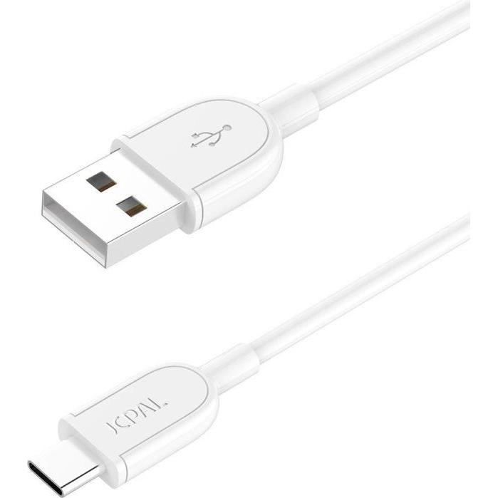 JCPAL Classic USB-A to USB-C Cable 1m / 3.3 ft - White (1 m, USB 2.0), USB Kabel