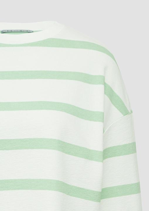 Produktbild S.Oliver Sweatshirt Sweatshirt mit Streifen und überschnittener Schulter (XL)
