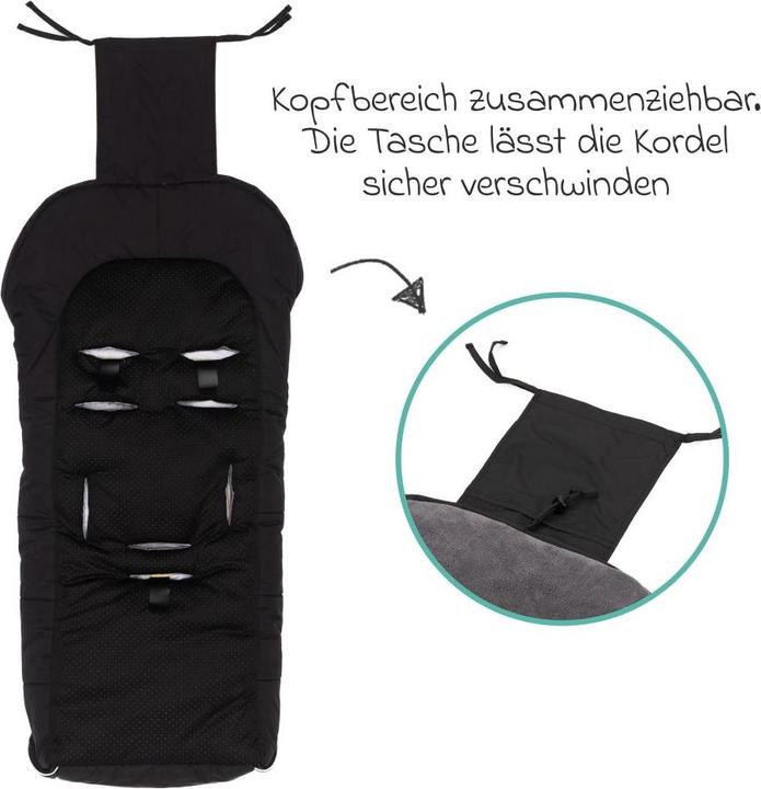 Image du produit Fillikid Fusssäcke für Kinderwagen & Buggys Fleece-Fusssack Nanga mit Lammfellauflage