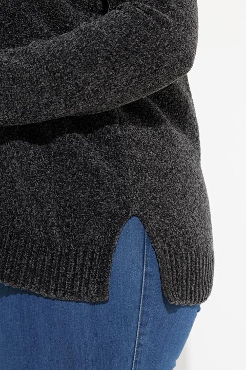Actual product image Ulla Popken Soft Textured Chenille Oversized Fit Sweater (50, 52)