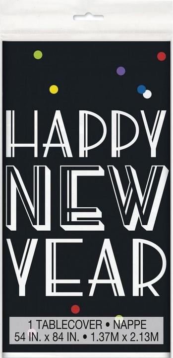 Immagine prodotto Unique Party Tovaglia Party Neon a pois Capodanno (213,36 x 137,16 cm)
