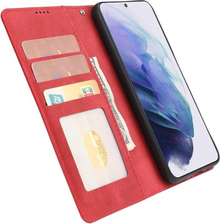 Produktbild Cover-Discount Galaxy S23 - Leder Etui Hülle rot (Samsung Galaxy S23)